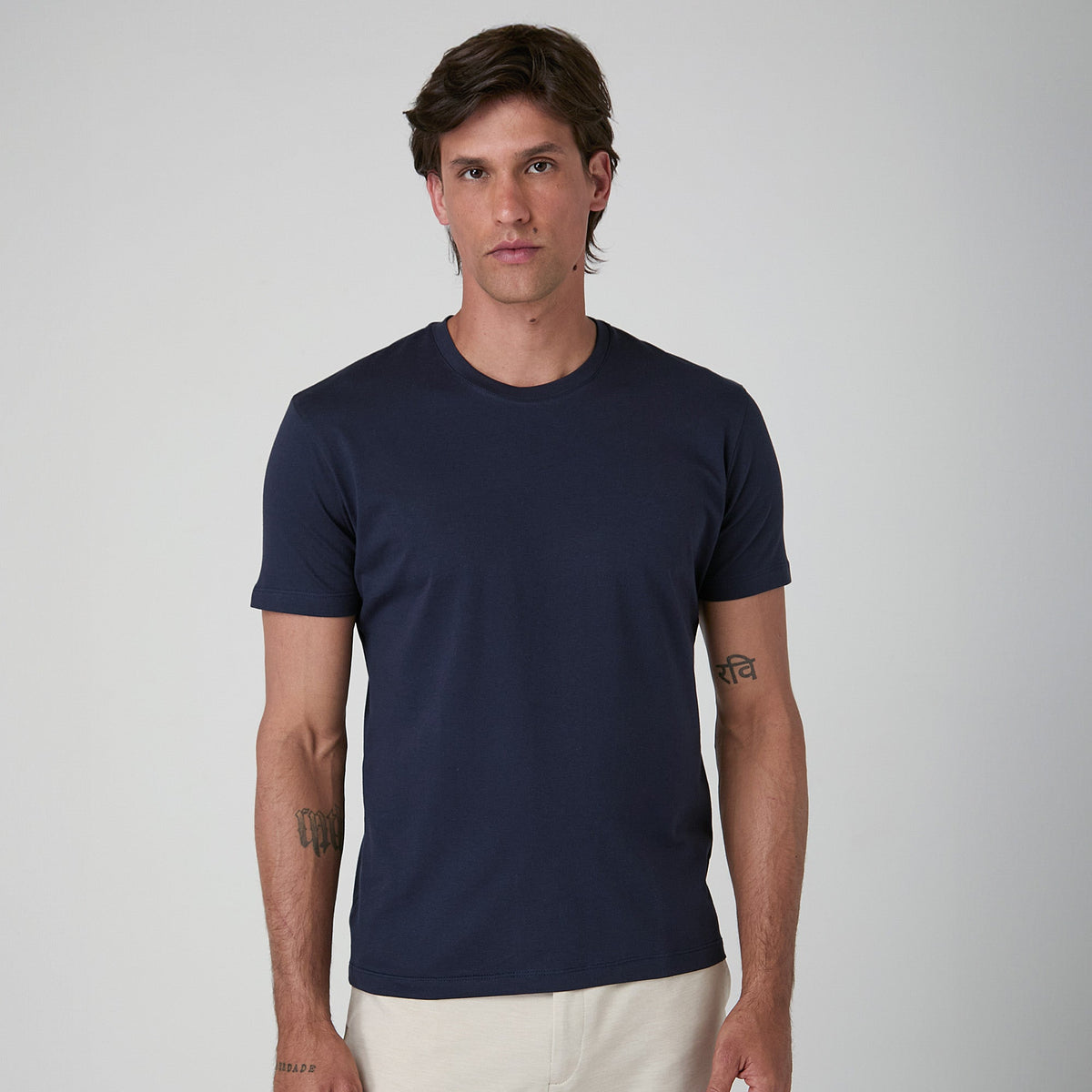 Camiseta Masculina Algodão Pima Marinho