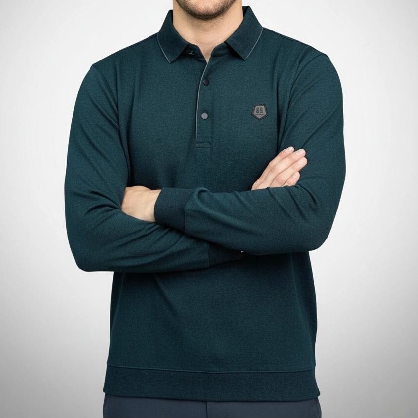 [Leve 5, Pague Só 3] Camisa Polo Ragnar Masculina em Algodão, Poliéster e Elastano com Gola Estruturada e Manga Longa Flexível + BRINDES