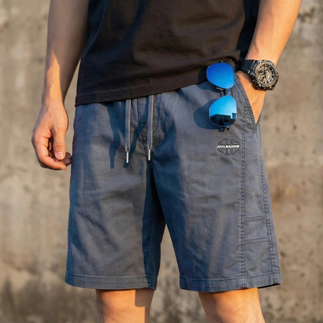 [Leve 4, Pague Só 2!] Bermuda Spartan Masculina em Sarja de Algodão, Poliéster e Elastano de Alta Resistência com Secagem Rápida e Cós Ajustável + BRINDES