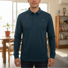 [Leve 4, Pague Só 2] Camisa Polo Masculina Ravelli Manga Longa em Poliéster com Forro Térmico Flanelado + BRINDES: 4 Cuecas, Relógio e Cinto