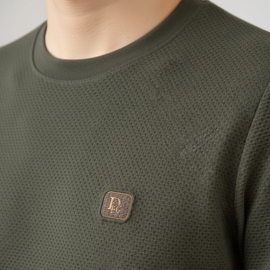 [Leve 6, Pague Só 3] Suéter Masculino Texturizado Sedrax em Malha de Seda Gelo, Viscose e Spandex + BRINDES: Relógio e Cinto