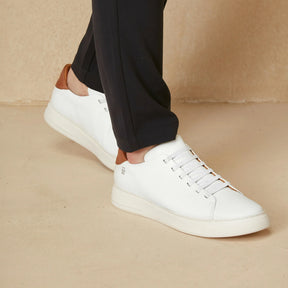 Tênis Slipon em Couro Branco - Nathan